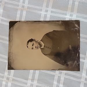 Antique Tintype Large  Photograph - 4-2/4" x 7"